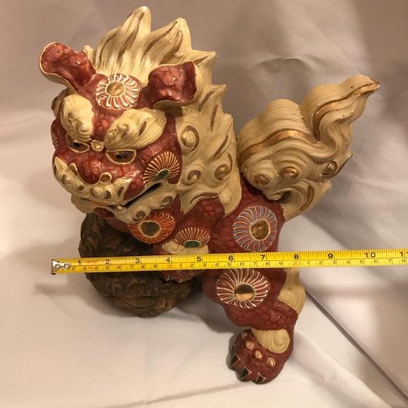 VTG Satsuma Porcelain Komainu Foo Dog Lion - Picture 15 of 16